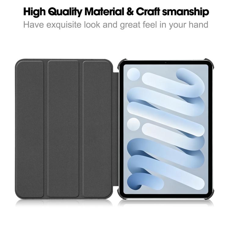 Custer Pure Color 3-Fold Holder Smart Leather Tablet Case, For iPad mini 8 2026, For iPad Air 13 2026 / 2025 / 2024, For iPad Pro 13 2025 / 2024