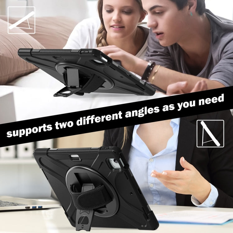 Rotatable Holder Silicone Hybrid PC Tablet Case with Shoulder Strap, For iPad Air 13 2026 / 2025 / 2024, For iPad Air 11 2026 / 2025 / 2024, For iPad Pro 13 2025 / 2024, For iPad Pro 11 2025 / 2024