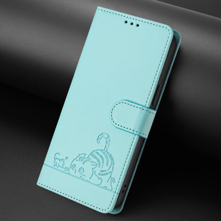 Cat Rat Embossed Pattern RFID Leather Phone Case with Lanyard, For OPPO K13 Turbo 5G, For OPPO Reno14 F 5G, For OPPO A5x 4G Global / 5G Global, For OPPO A5 5G Global / A3 Pro 5G Global, For OPPO Reno14 Pro 5G Global, For OPPO Reno14 5G Global          ...