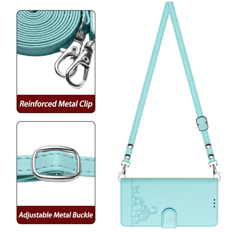 Cat Rat Embossed Pattern RFID Leather Phone Case with Lanyard, For Huawei Enjoy 9s 4G, For Huawei P30 lite/nova 4e, For Huawei P30 Pro, For Huawei P30, For Huawei P Smart 2019, For Huawei P Smart+ 2019