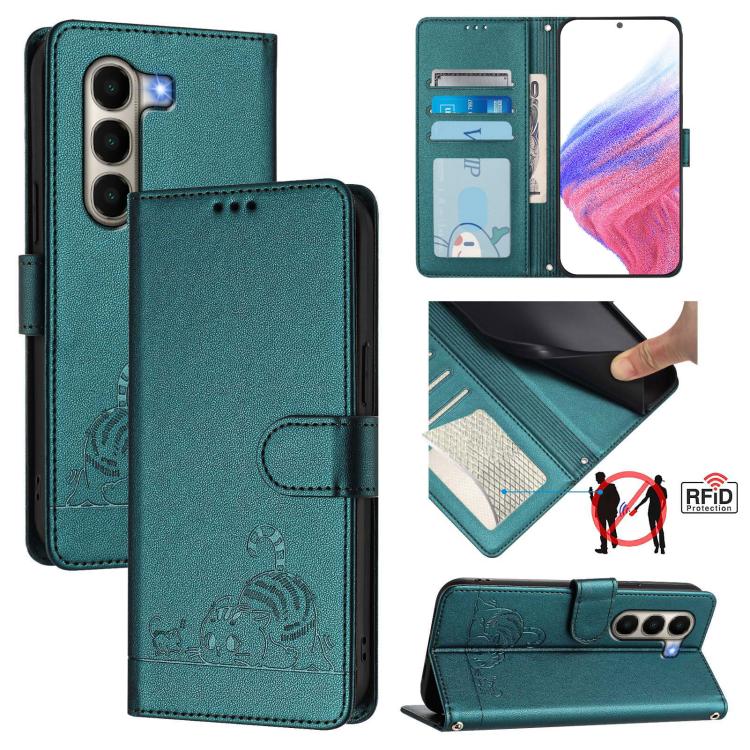 Cat Rat Embossed Pattern RFID Leather Phone Case with Lanyard, For itel A200 / A200+ 4G Global, For Itel A95 5G, For Itel A90, For Itel City 100, For itel Power 70, For itel A80 4G, For itel A50C, For itel A50