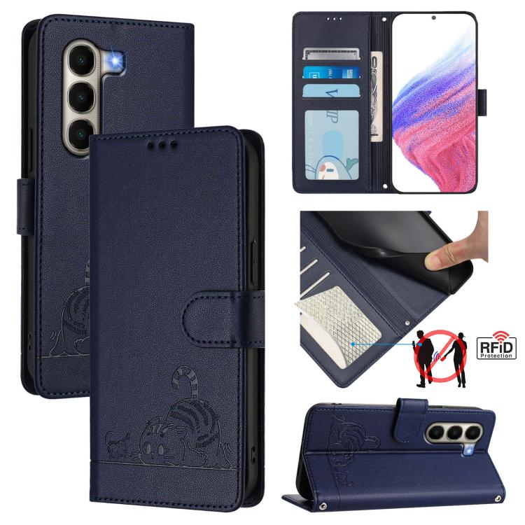 Cat Rat Embossed Pattern RFID Leather Phone Case with Lanyard, For itel A200 / A200+ 4G Global, For Itel A95 5G, For Itel A90, For Itel City 100, For itel Power 70, For itel A80 4G, For itel A50C, For itel A50