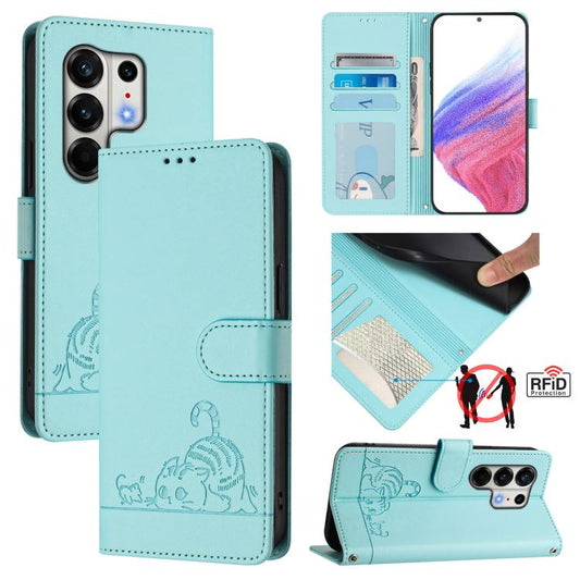 Cat Rat Embossed Pattern RFID Leather Phone Case with Lanyard, For Tecno Camon 50 Pro 4G, For Tecno Camon 50 4G, For Tecno Spark Slim 5G, For Tecno Camon 40 Premier, For Tecno Spark 30C 5G / Pop 9 5G, For Tecno Spark 30 5G                              ...