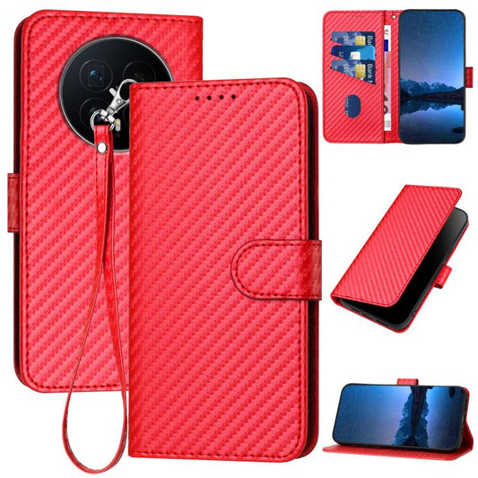 YX0070 Carbon Fiber Buckle Leather Phone Case with Lanyard, For Honor Magic8, For Honor X70 5G / X9d 5G, For Honor 400 Smart / X7d 4G / Play 10T 5G, For Honor Play10 4G, For Honor X6c 4G / X5b / X5b Plus, For Honor GT Pro