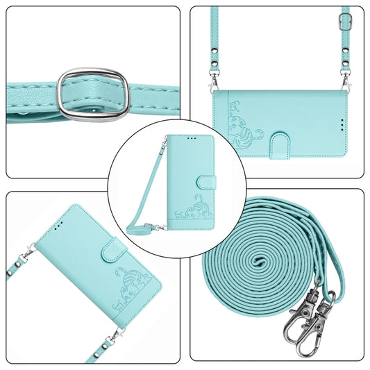 Cat Rat Embossed Pattern RFID Leather Phone Case with Lanyard, For Motorola Edge 5G UW 2022, For Motorola Edge 2022, For Motorola Moto G62 5G India, For Motorola Moto X30 Pro 5G, For Motorola Moto S30 Pro 5G, For Motorola Moto G32, For Motorola Moto G4...