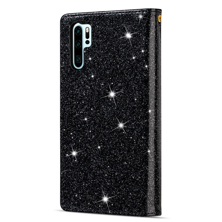 Multi-card Slots Starry Sky Laser Carving Glitter Zipper Horizontal Flip Leather Case with Holder & Wallet & Lanyard, For Huawei P30 Pro, For Huawei P40 lite, For Huawei P40, For Huawei P smart 2019, For Huawei Y7 (2019)