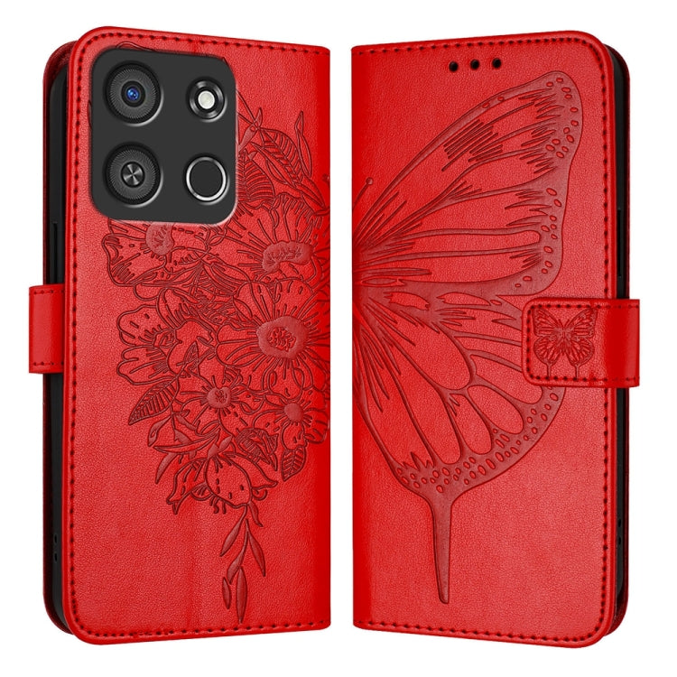 Embossed Butterfly Leather Phone Case, For itel RS4 S666LN, For itel S24, For Itel P55+, For Itel P55 4G, For Itel A05s, For Itel A70