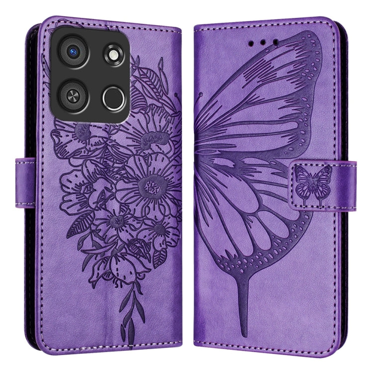 Embossed Butterfly Leather Phone Case, For itel RS4 S666LN, For itel S24, For Itel P55+, For Itel P55 4G, For Itel A05s, For Itel A70
