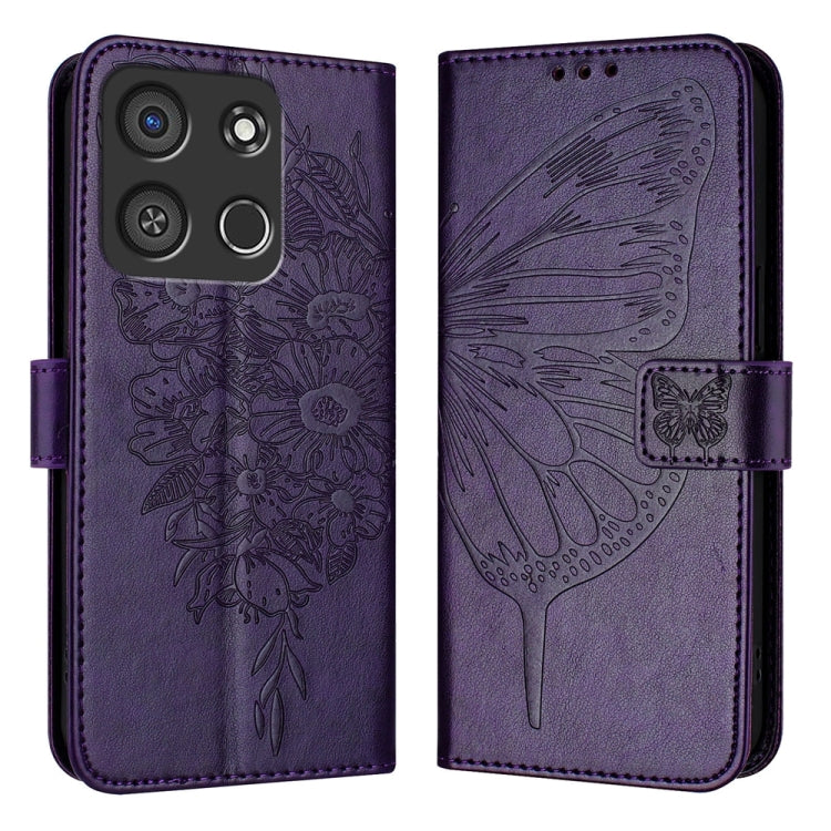 Embossed Butterfly Leather Phone Case, For itel RS4 S666LN, For itel S24, For Itel P55+, For Itel P55 4G, For Itel A05s, For Itel A70
