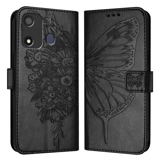 Embossed Butterfly Leather Phone Case, For Itel P17 / A27, For itel A48