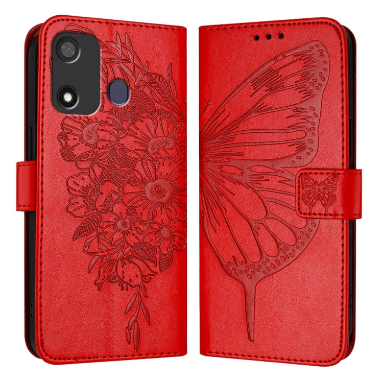 Embossed Butterfly Leather Phone Case, For Itel P17 / A27, For itel A48