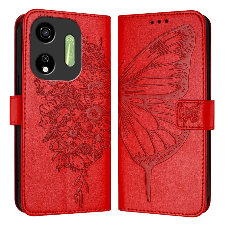 Embossed Butterfly Leather Phone Case, For itel A200 / A200+ 4G Global, For itel A95 5G, For itel A90 4G, For itel City 100, For itel A50, For Itel P55 5G