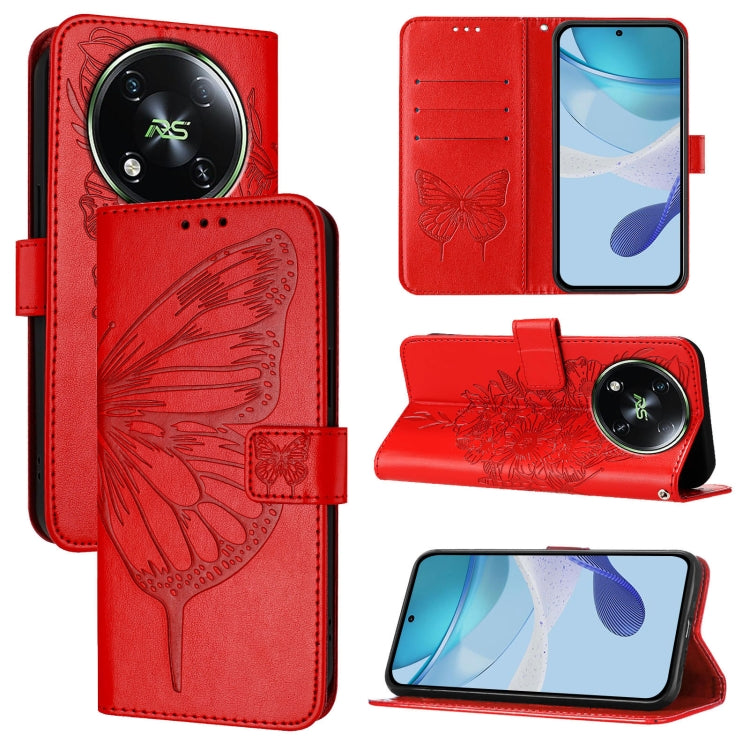 Embossed Butterfly Leather Phone Case, For itel RS4 S666LN, For itel S24, For Itel P55+, For Itel P55 4G, For Itel A05s, For Itel A70