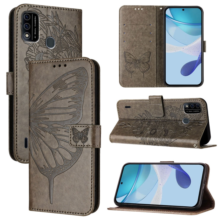 Embossed Butterfly Leather Phone Case, For Itel P17 / A27, For itel A48