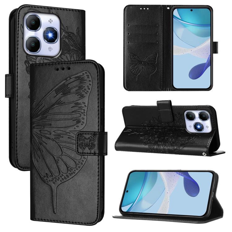 Embossed Butterfly Leather Phone Case, For itel A200 / A200+ 4G Global, For itel A95 5G, For itel A90 4G, For itel City 100, For itel A50, For Itel P55 5G