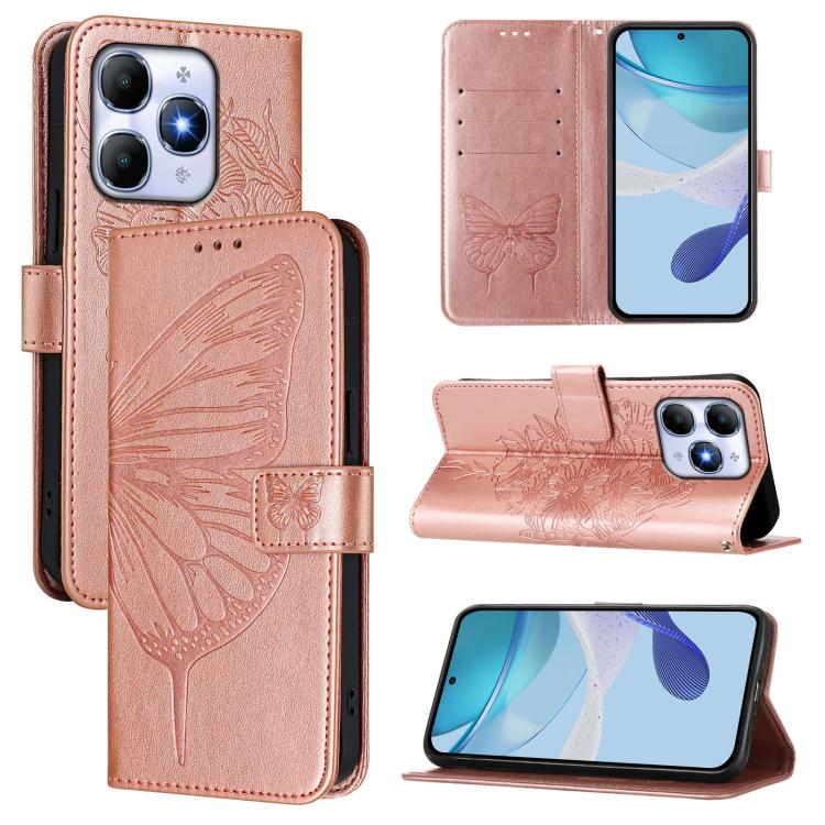 Embossed Butterfly Leather Phone Case, For itel A200 / A200+ 4G Global, For itel A95 5G, For itel A90 4G, For itel City 100, For itel A50, For Itel P55 5G