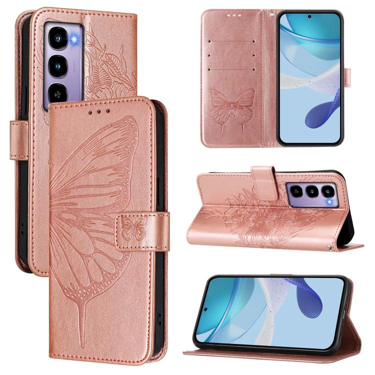 Embossed Butterfly Leather Phone Case, For itel A200 / A200+ 4G Global, For itel A95 5G, For itel A90 4G, For itel City 100, For itel A50, For Itel P55 5G