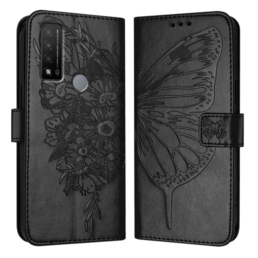 Embossed Butterfly Leather Phone Case, For TCL 20 R 5G