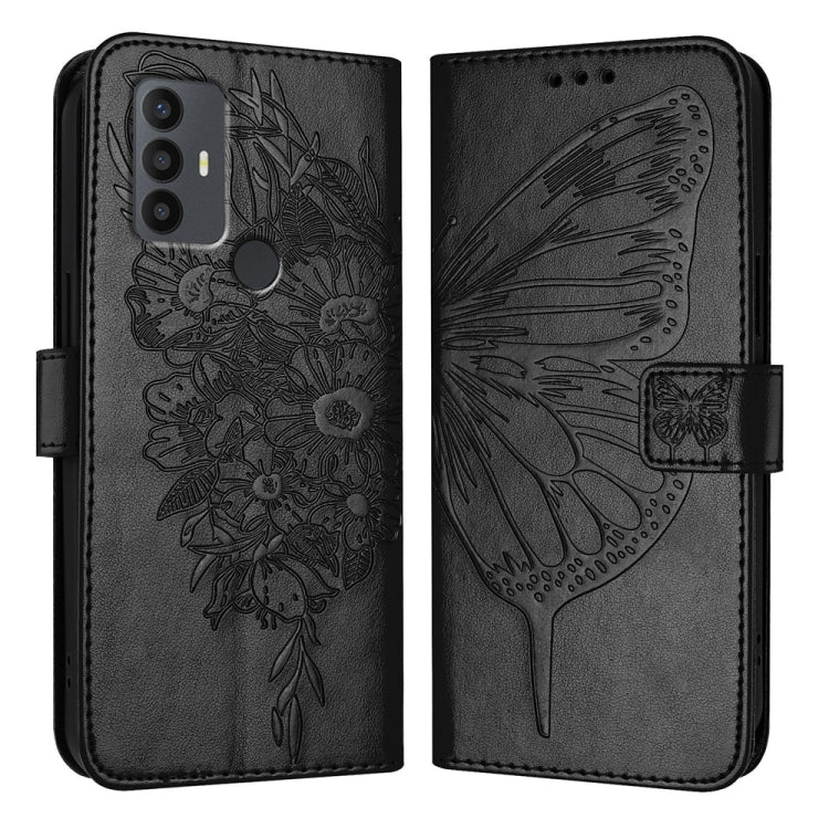 Embossed Butterfly Leather Phone Case, For TCL 30 XL T701DL, For TCL 306, For TCL 305 / 306 / 30 SE AL02, For TCL 30T T603DL, For TCL 30Z T602DL, For TCL 30 SE