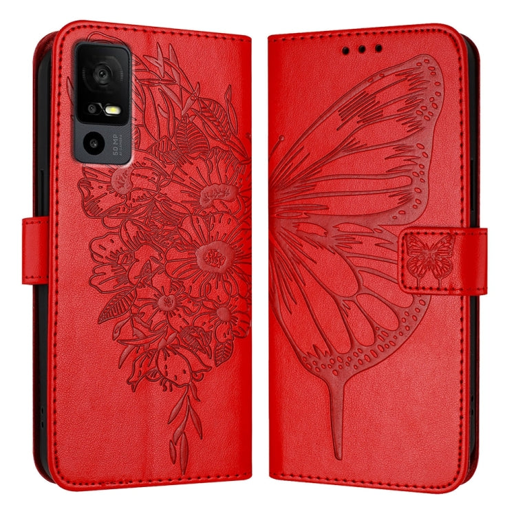 Embossed Butterfly Leather Phone Case, For TCL 502, For TCL 405 / 406 / 408, For TCL 40 XL / 40 T T608DL, For TCL 40 SE, For TCL 403, For TCL 40 R 5G