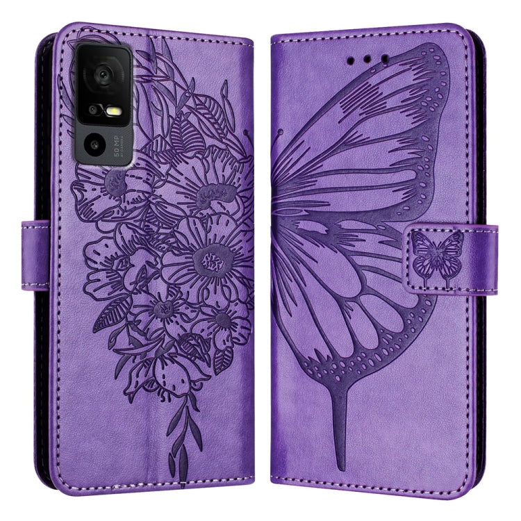 Embossed Butterfly Leather Phone Case, For TCL 502, For TCL 405 / 406 / 408, For TCL 40 XL / 40 T T608DL, For TCL 40 SE, For TCL 403, For TCL 40 R 5G