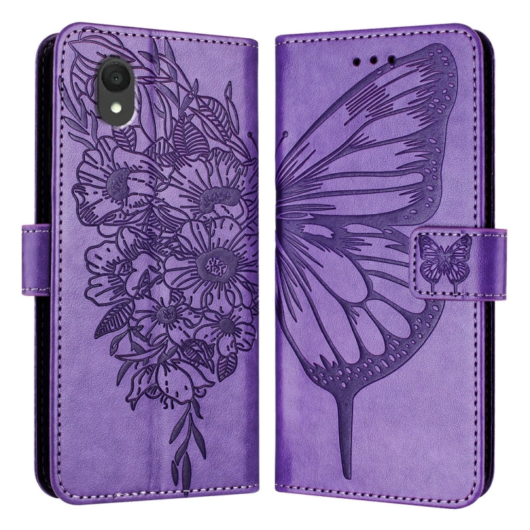 Embossed Butterfly Leather Phone Case, For TCL K32 5G / K33, For TCL 60 SE NxtPaper 5G, For TCL 60 NxtPaper, For TCL 50 Pro NxtPaper, For TCL 50 LE 5G, For TCL 201