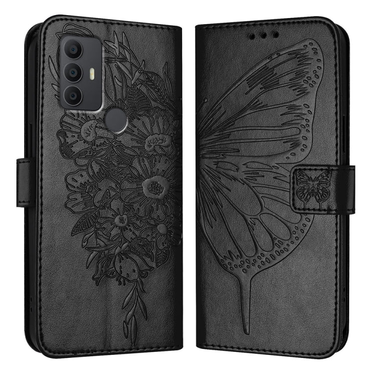 Embossed Butterfly Leather Phone Case, For TCL 30 XL T701DL, For TCL 306, For TCL 305 / 306 / 30 SE AL02, For TCL 30T T603DL, For TCL 30Z T602DL, For TCL 30 SE