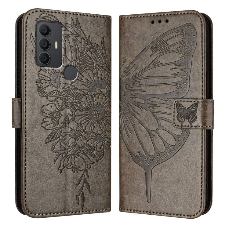 Embossed Butterfly Leather Phone Case, For TCL 30 XL T701DL, For TCL 306, For TCL 305 / 306 / 30 SE AL02, For TCL 30T T603DL, For TCL 30Z T602DL, For TCL 30 SE