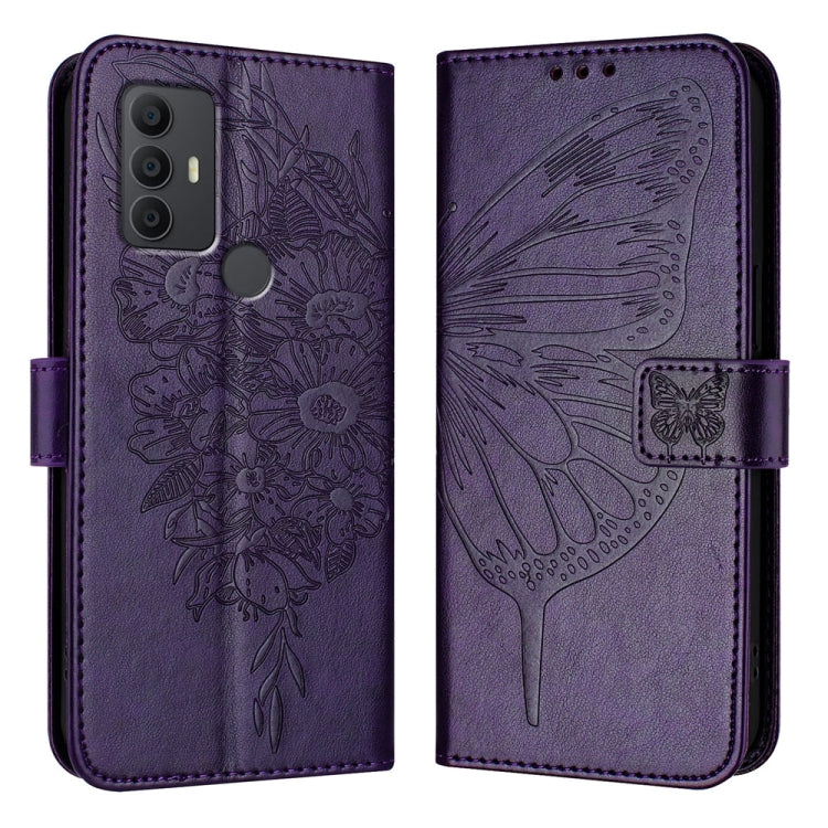Embossed Butterfly Leather Phone Case, For TCL 30 XL T701DL, For TCL 306, For TCL 305 / 306 / 30 SE AL02, For TCL 30T T603DL, For TCL 30Z T602DL, For TCL 30 SE