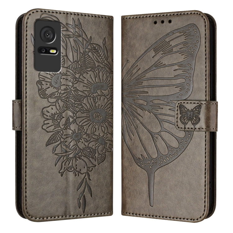 Embossed Butterfly Leather Phone Case, For TCL 502, For TCL 405 / 406 / 408, For TCL 40 XL / 40 T T608DL, For TCL 40 SE, For TCL 403, For TCL 40 R 5G