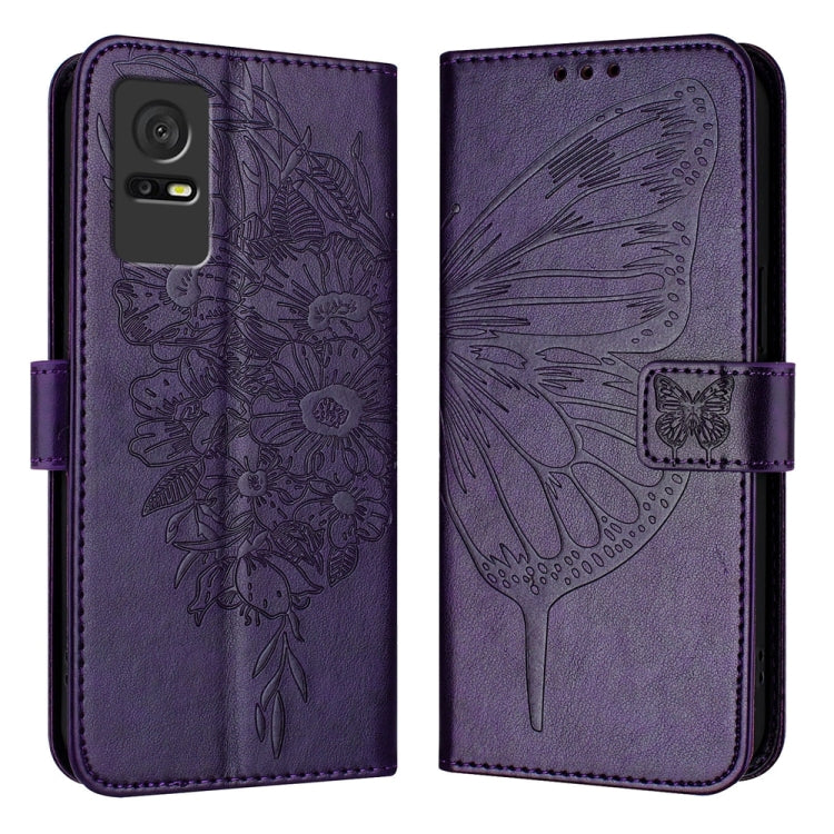 Embossed Butterfly Leather Phone Case, For TCL 502, For TCL 405 / 406 / 408, For TCL 40 XL / 40 T T608DL, For TCL 40 SE, For TCL 403, For TCL 40 R 5G