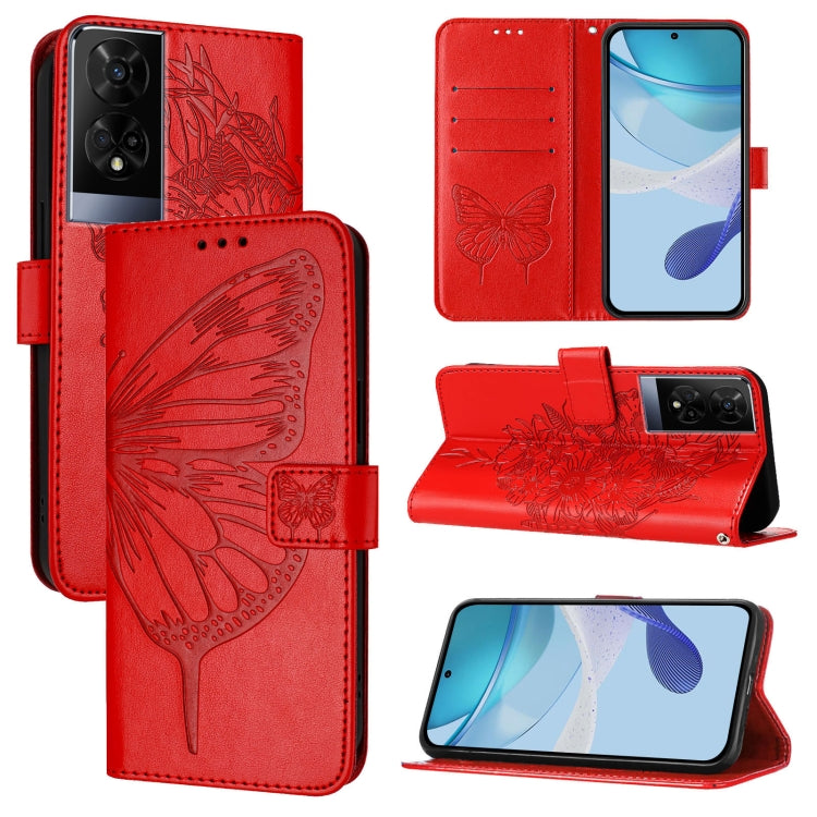 Embossed Butterfly Leather Phone Case, For TCL 50 XL 5G, For TCL 50XE 5G, For TCL 50 5G, For TCL 50 SE, For TCL 501, For TCL 505