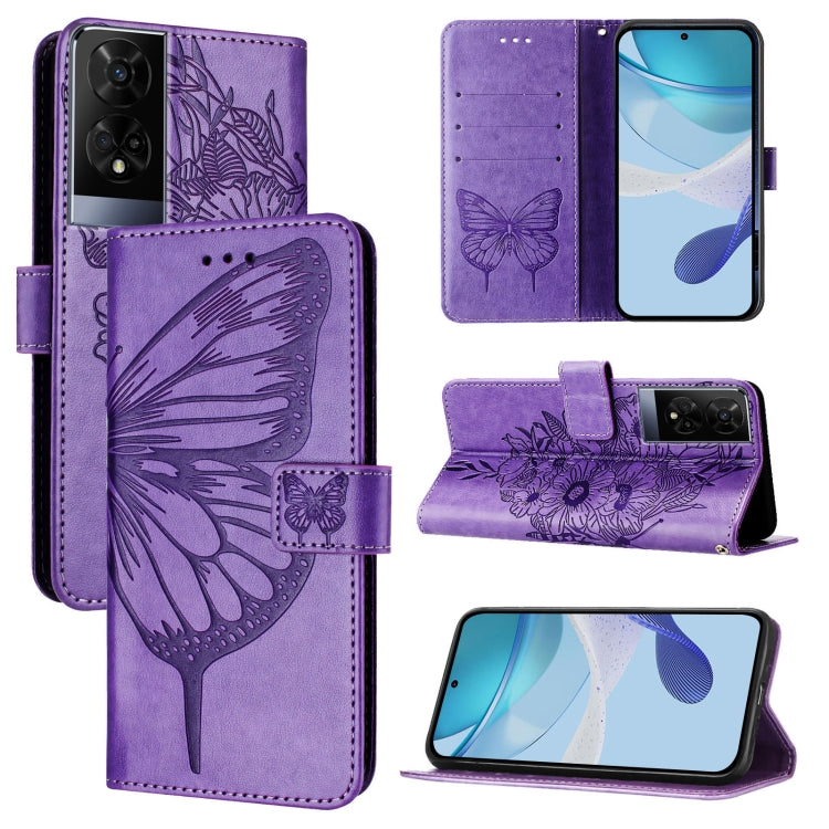 Embossed Butterfly Leather Phone Case, For TCL 50 XL 5G, For TCL 50XE 5G, For TCL 50 5G, For TCL 50 SE, For TCL 501, For TCL 505
