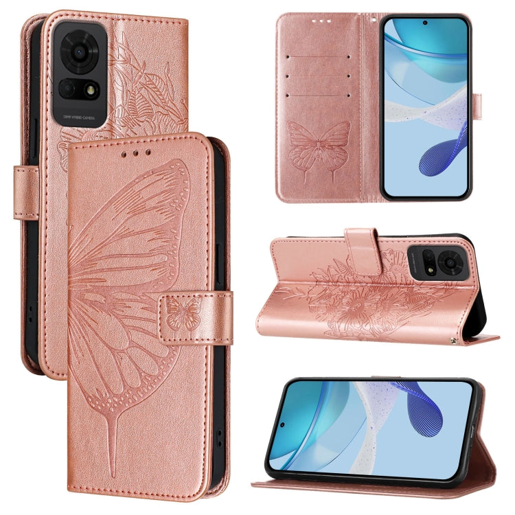 Embossed Butterfly Leather Phone Case, For TCL K32 5G / K33, For TCL 60 SE NxtPaper 5G, For TCL 60 NxtPaper, For TCL 50 Pro NxtPaper, For TCL 50 LE 5G, For TCL 201