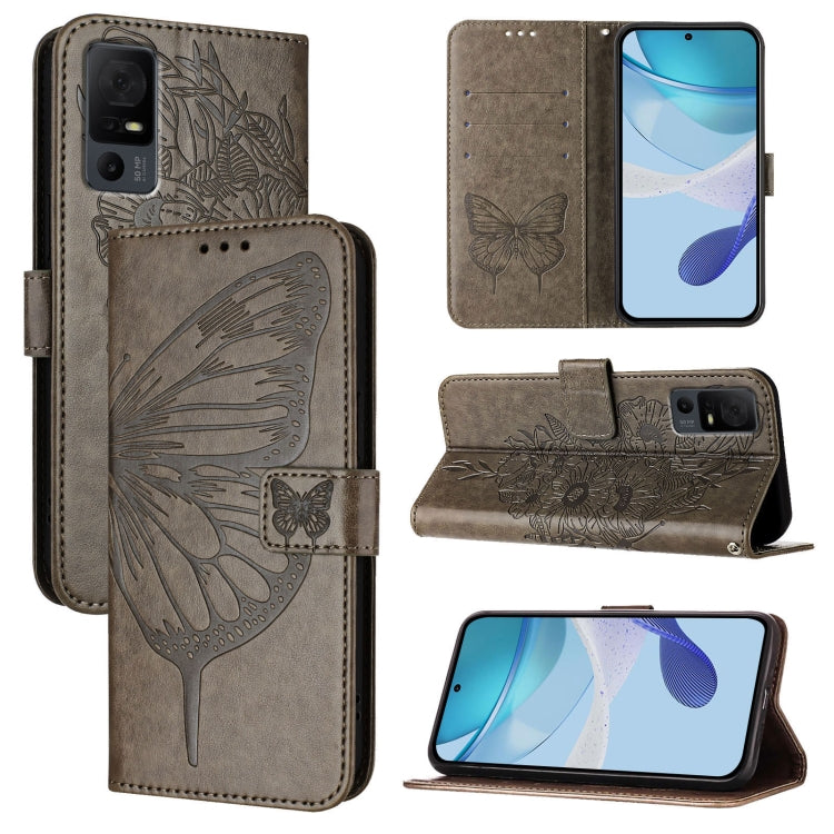 Embossed Butterfly Leather Phone Case, For TCL 502, For TCL 405 / 406 / 408, For TCL 40 XL / 40 T T608DL, For TCL 40 SE, For TCL 403, For TCL 40 R 5G
