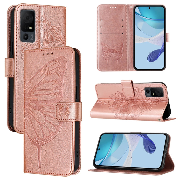 Embossed Butterfly Leather Phone Case, For TCL 502, For TCL 405 / 406 / 408, For TCL 40 XL / 40 T T608DL, For TCL 40 SE, For TCL 403, For TCL 40 R 5G