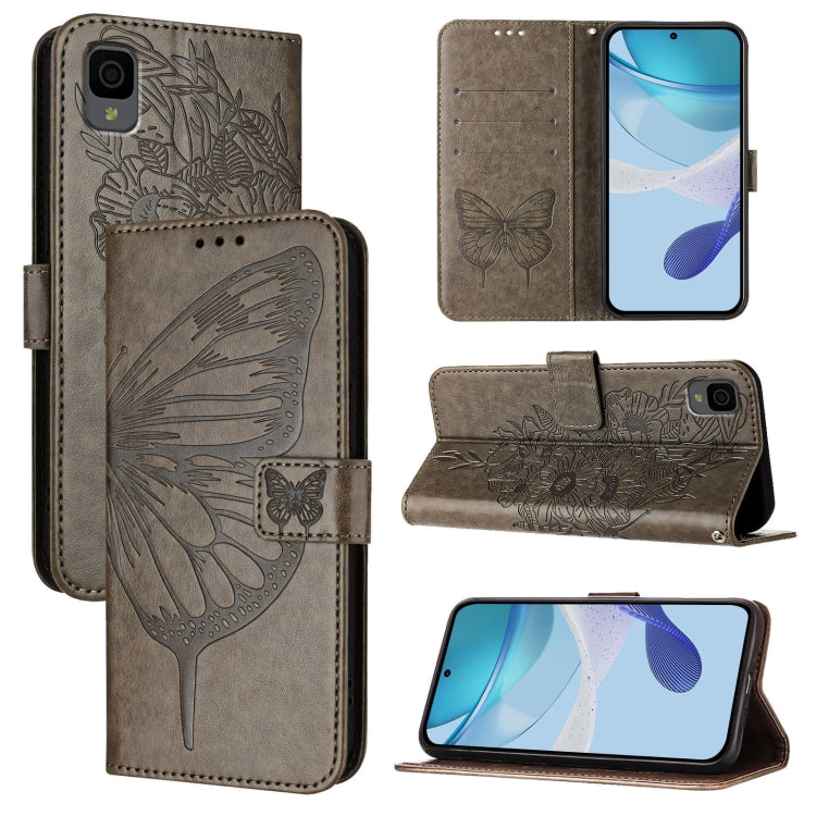 Embossed Butterfly Leather Phone Case, For TCL 30 XL T701DL, For TCL 306, For TCL 305 / 306 / 30 SE AL02, For TCL 30T T603DL, For TCL 30Z T602DL, For TCL 30 SE