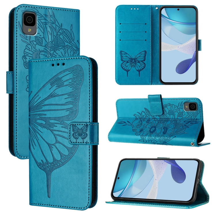 Embossed Butterfly Leather Phone Case, For TCL 30 XL T701DL, For TCL 306, For TCL 305 / 306 / 30 SE AL02, For TCL 30T T603DL, For TCL 30Z T602DL, For TCL 30 SE
