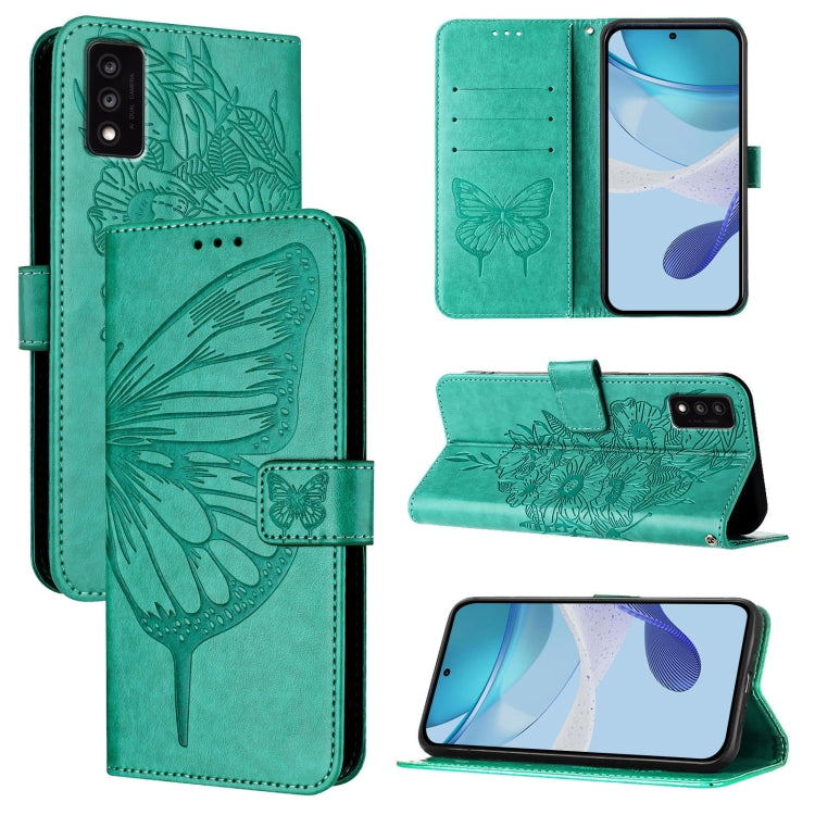 Embossed Butterfly Leather Phone Case, For TCL 30 XL T701DL, For TCL 306, For TCL 305 / 306 / 30 SE AL02, For TCL 30T T603DL, For TCL 30Z T602DL, For TCL 30 SE
