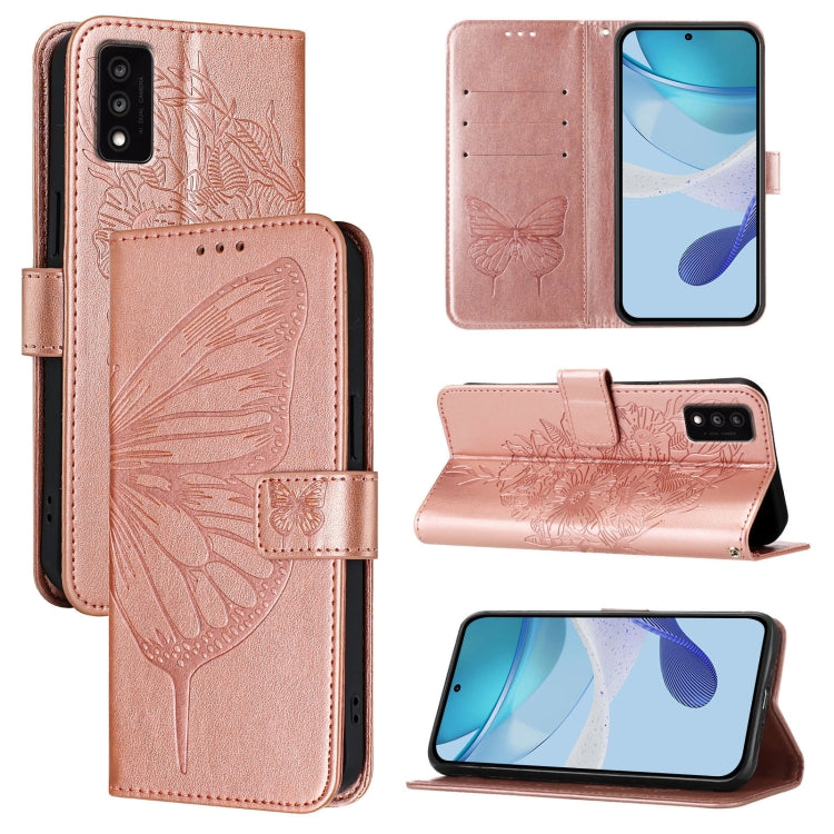 Embossed Butterfly Leather Phone Case, For TCL 30 XL T701DL, For TCL 306, For TCL 305 / 306 / 30 SE AL02, For TCL 30T T603DL, For TCL 30Z T602DL, For TCL 30 SE