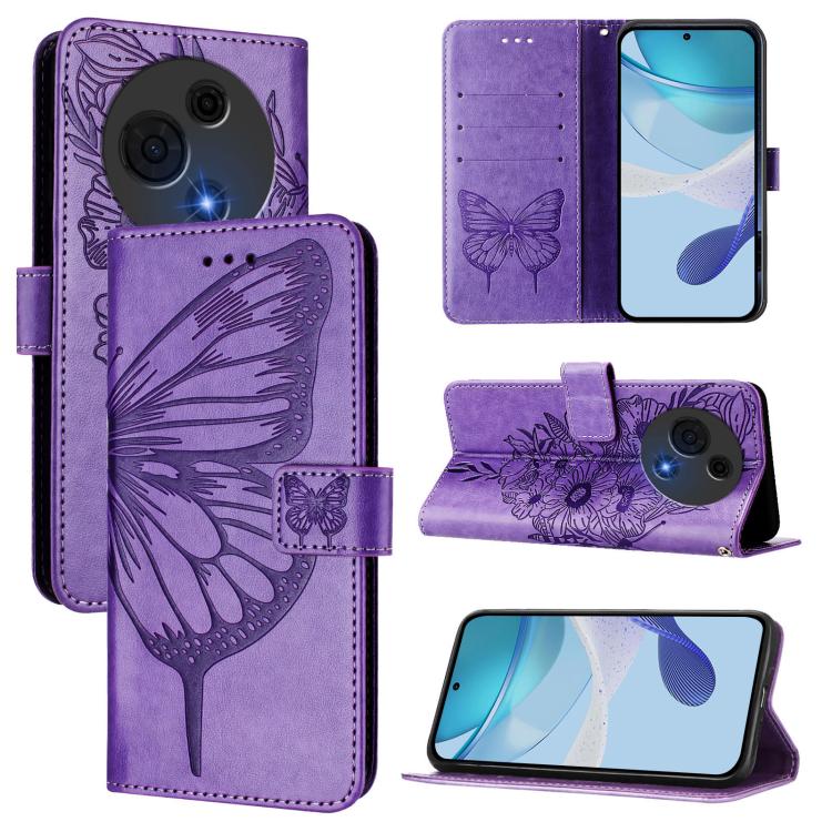 Embossed Butterfly Leather Phone Case, For TCL K32 5G / K33, For TCL 60 SE NxtPaper 5G, For TCL 60 NxtPaper, For TCL 50 Pro NxtPaper, For TCL 50 LE 5G, For TCL 201
