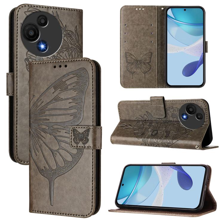 Embossed Butterfly Leather Phone Case, For TCL K32 5G / K33, For TCL 60 SE NxtPaper 5G, For TCL 60 NxtPaper, For TCL 50 Pro NxtPaper, For TCL 50 LE 5G, For TCL 201