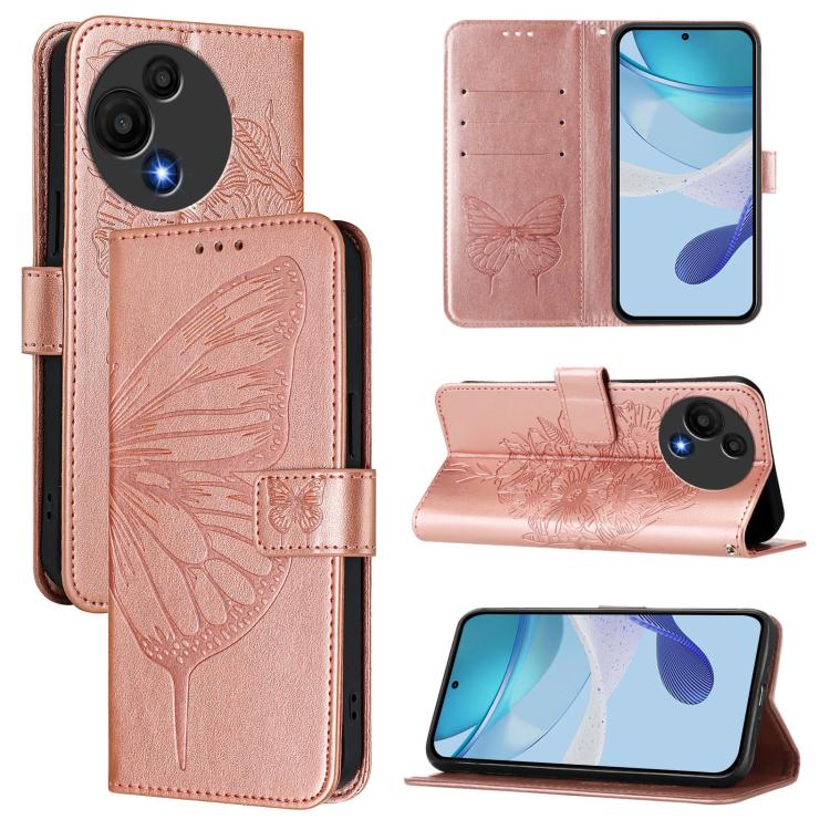 Embossed Butterfly Leather Phone Case, For TCL K32 5G / K33, For TCL 60 SE NxtPaper 5G, For TCL 60 NxtPaper, For TCL 50 Pro NxtPaper, For TCL 50 LE 5G, For TCL 201