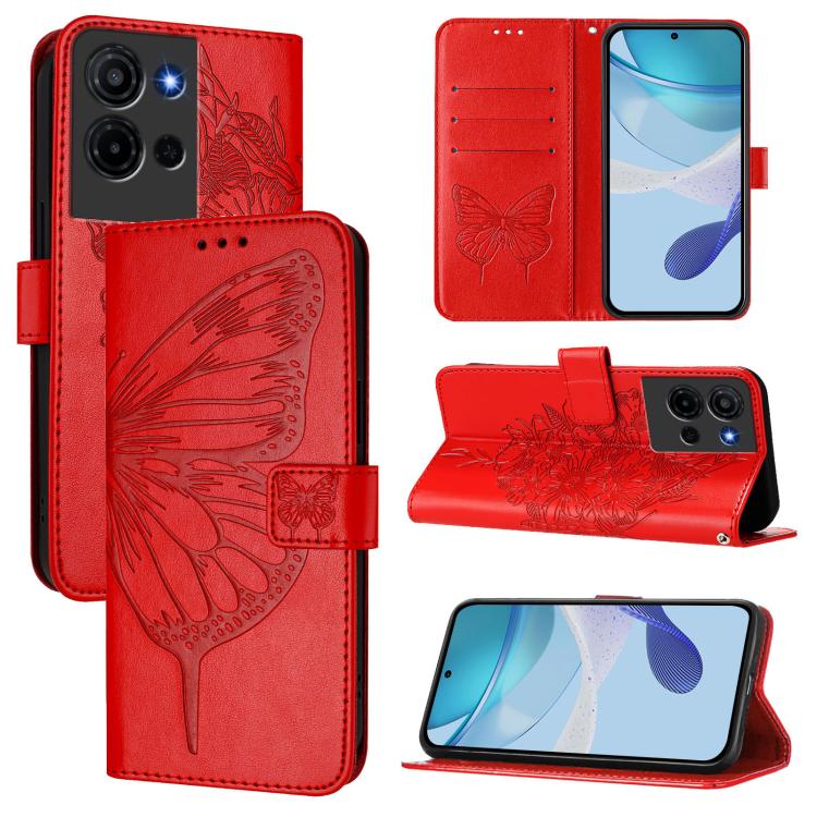 Embossed Butterfly Leather Phone Case, For TCL K32 5G / K33, For TCL 60 SE NxtPaper 5G, For TCL 60 NxtPaper, For TCL 50 Pro NxtPaper, For TCL 50 LE 5G, For TCL 201