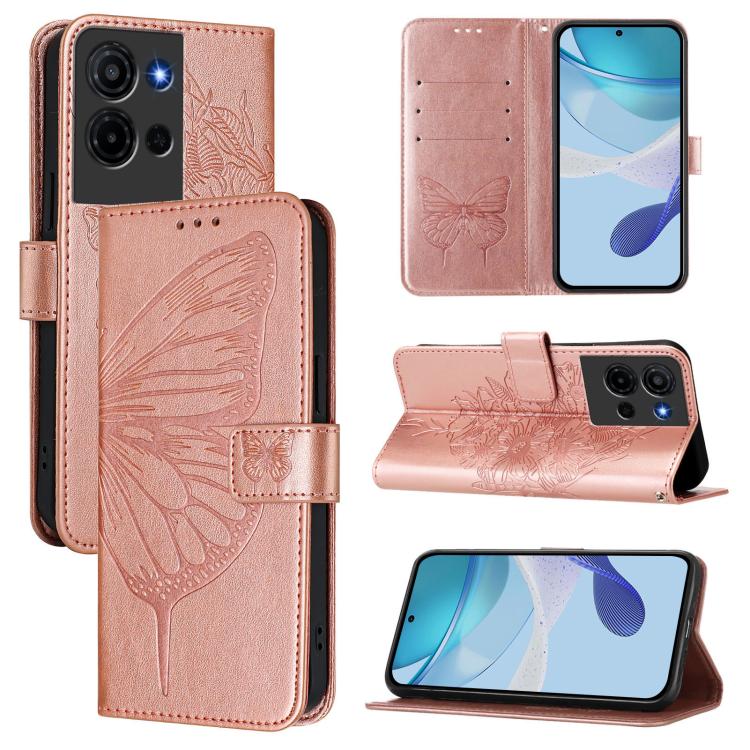 Embossed Butterfly Leather Phone Case, For TCL K32 5G / K33, For TCL 60 SE NxtPaper 5G, For TCL 60 NxtPaper, For TCL 50 Pro NxtPaper, For TCL 50 LE 5G, For TCL 201