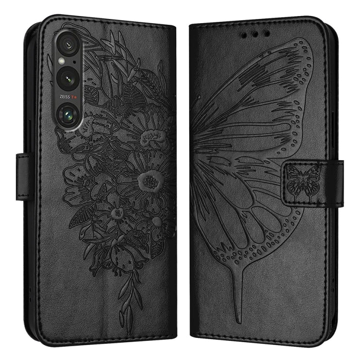 Embossed Butterfly Leather Phone Case, For Sony Xperia 1 VIII, For Sony Xperia 10 VI, For Sony Xperia 1 VI, For Sony Xperia 5 VI, For Sony Xperia 5 V, For Sony Xperia 1 V