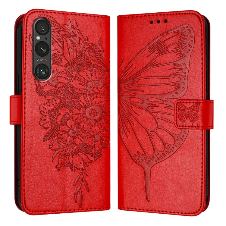 Embossed Butterfly Leather Phone Case, For Sony Xperia 1 VIII, For Sony Xperia 10 VI, For Sony Xperia 1 VI, For Sony Xperia 5 VI, For Sony Xperia 5 V, For Sony Xperia 1 V