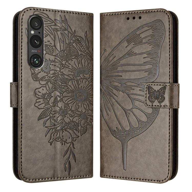 Embossed Butterfly Leather Phone Case, For Sony Xperia 1 VIII, For Sony Xperia 10 VI, For Sony Xperia 1 VI, For Sony Xperia 5 VI, For Sony Xperia 5 V, For Sony Xperia 1 V