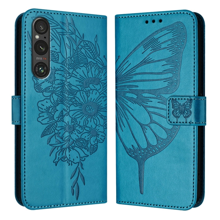 Embossed Butterfly Leather Phone Case, For Sony Xperia 1 VIII, For Sony Xperia 10 VI, For Sony Xperia 1 VI, For Sony Xperia 5 VI, For Sony Xperia 5 V, For Sony Xperia 1 V