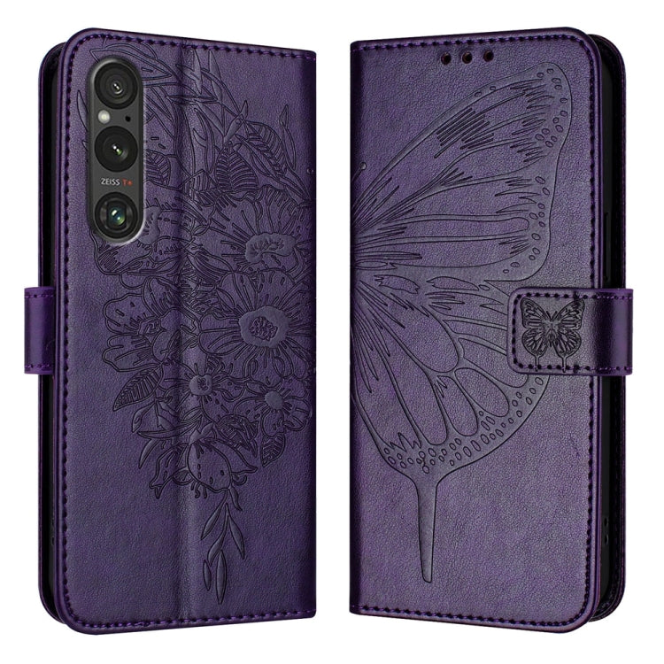 Embossed Butterfly Leather Phone Case, For Sony Xperia 1 VIII, For Sony Xperia 10 VI, For Sony Xperia 1 VI, For Sony Xperia 5 VI, For Sony Xperia 5 V, For Sony Xperia 1 V